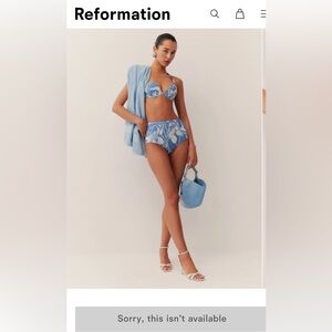 NWT Reformation Azure Bikini Bottom in Cozumel size XS